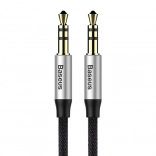 Câble audio Baseus jack 3,5 mm – tressé, connecteurs plaqués or, 1,5 m