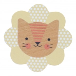 Petit Collage hochet en bois petit lion