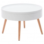 Table basse ronde avec écran, 60 cm