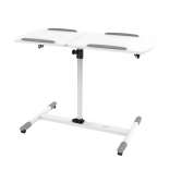 Table pour projecteur et ordinateur portable avec roulettes, réglable, capacité 10 kg