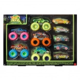 Coffret HOT WHEELS MONSTER TRUCKS 1:64 brillants dans le noir, 10 pièces