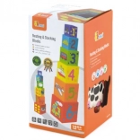 Blocs de construction en bois pour enfants à partir de 12 mois