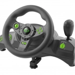 Volant de jeu Esperanza Nitro pro PC et PS3 USB, noir‑vert