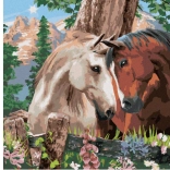 Peinture diamant Harmonie équine 30 × 40 cm