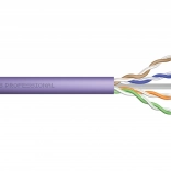 Câble de télécommunication d’installation cat. 6 U/UTP Eca AWG 24/1 PVC 305 m violet