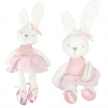 Lapin en peluche dans une robe rose 42 cm