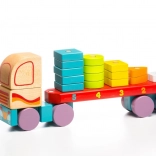 Puzzle en bois CUBIKA Camion avec formes géométriques