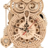Puzzle mécanique en bois 3D Horloge chouette