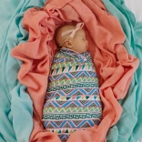 Tommy Lise lange en mousseline de coton bio Ethnic Festive 120 × 120 cm