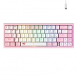 Clavier mécanique de jeu RGB rose et blanc