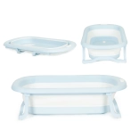 Baignoire de voyage pliante pour enfants avec bonde, gris