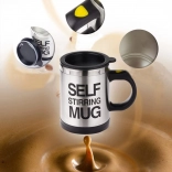 Mug isotherme auto-mélangeur – noir-argenté