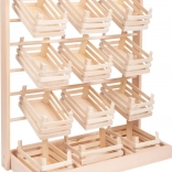 Présentoir de vente en bois avec cagettes small foot