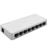 Commutateur réseau 8× RJ45, LAN gigabit, Qoltec