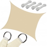 Voile d’ombrage rectangulaire 4 × 3 m, imperméable, beige