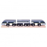 Train rapide Eurostar E320 avec rails