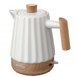 bouilloire électrique en céramique 1,5 l blanche