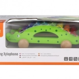 Xylophone à tirer en bois crocodile