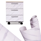 Film adhésif effet marbre blanc Jazz 1,22 × 50 m