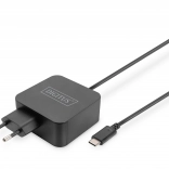 Chargeur secteur USB‑C PD 3.0 65 W avec câble intégré 1,2 m, noir