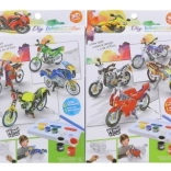Ensemble de motos à peindre en 3D en carton pour enfants