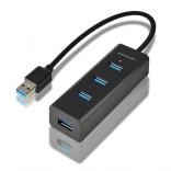 axagon hue-s2b hub usb 3.2 gen 1 à quatre ports avec charge, câble 30 cm, alimentation micro usb