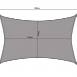 Bâche d’ombrage de jardin imperméable 3 × 2 m rectangle gris