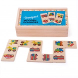 Bigjigs Toys domino en bois – moyens de transport