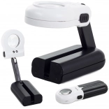 Loupe de lecture manuelle 16x avec éclairage LED