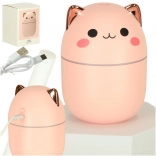 humidificateur d’air et diffuseur d’arômes chat rose avec rétroéclairage RGB