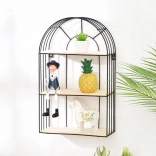 Étagère murale décorative noire 45 cm