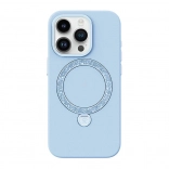 Joyroom étui Dancing Circle pour iPhone 14 Pro, bleu, anneau MagSafe