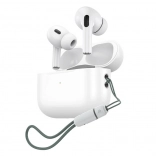 Écouteurs sans fil TWS avec charge par induction en blanc