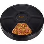 Distributeur automatique de nourriture PURLOY, 6 compartiments, avec minuteur et écran LED