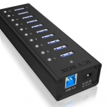 Icy Box hub USB 3.0 actif à 10 ports avec boîtier en aluminium