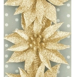 Roses de Noël à paillettes dorées