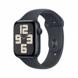 Apple Watch SE GPS avec boîtier en aluminium 44 mm en couleur minuit et bracelet sport taille M/L