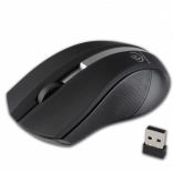 Souris optique sans fil REBELTEC Galaxy, noir-argent, surface caoutchoutée