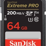 Carte mémoire SanDisk Extreme Pro SDXC 64 Go UHS-I U3 V30 200/90 Mo/s