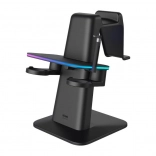 Support de charge RGB pour META QUEST 3/QUEST 2/QUEST PRO de Kiwi Design – noir
