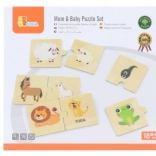 Puzzle en bois VIGA maman et petit – paires d’animaux