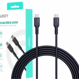 Câble en silicone USB‑C vers USB‑C 1 m 240 W PD par AUKEY