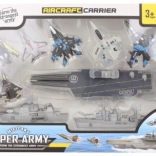 Porte-avions avec accessoires pour enfants