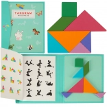 Livre magnétique tangram – puzzle logique Montessori en bois 3D