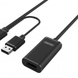 Câble rallonge USB 2.0 actif 20 m UNITEK Y-279 noir