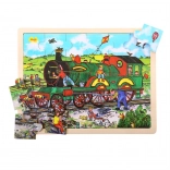 Bigjigs Toys puzzle en bois train 24 pièces