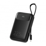Batterie externe Mcdodo 10000 mAh avec câble Lightning, 22,5 W (noir)