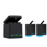 Chargeur Telesin à trois emplacements avec 2 batteries pour GoPro Hero 8
