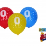 Ballons 30 cm avec le chiffre 0 – lot de 5 pièces