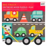 Petit Collage Puzzle en bois robustes Camion benne géant